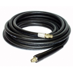 Apache 3/8" ID X 25' Black Rubber Pressure Washer Hose Coupled MPT x MPT Swivel APH98388075