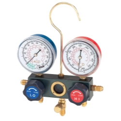 FJC Inc Dual Manifold Gauge Set with Manual Service Couplers FJC6697M