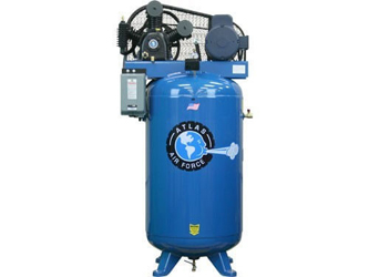 Atlas® Automotive Equipment Air Force AF7 Two Stage Single Phase 80 Gallon 5HP Air Compressor w/Mag Starter - ATAF7