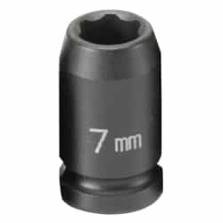 Grey Pneumatic 1/4" Drive 7mm 6 Point Metric Impact Socket GRE907MS