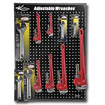 K Tool International Adjustable and Pipe Wrench Display Board KTI0817