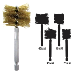 Innovative Products of America 25mm-40mm Brass Bore Brush Set IPA8038