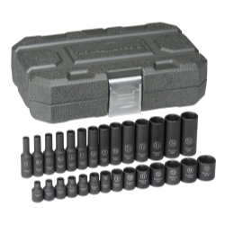KD Tools 1/4" Drive 28 Piece 6 Point Metric Standard and Deep Impact Socket Set KDT84901