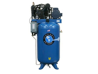 Atlas® Automotive Equipment Air Force AF8Plus Commercial Grade 2-Stage Single Phase 80 Gallon 5HP 220V Air Compressor w/Mag Starter - ATAF8Plus