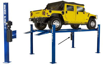 BendPak power unit attached firmly to column