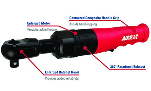 AIRCAT® 800-HT 3/8in High Torque Ratchet features