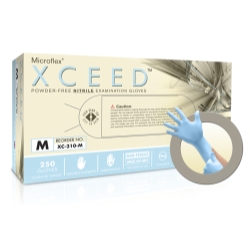 Micro Flex Medium Xceed Powder-Free Nitrile Examination Gloves MFXXC310M