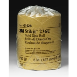 3M™ 5" 125pk Stikit™ Gold Disc Roll MMM1428