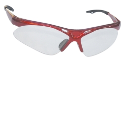 SAS Safety Diamondback Safety Glasses with Red Frame and Clear Lens in a Polybag SAS540-0000