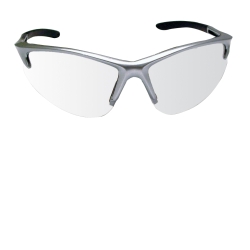 SAS Safety DB2 Safety Glasses with Clear Lenses and Silver Frames in Polybag SAS540-0500