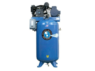 Atlas® Automotive Equipment Air Force AF8 Two Stage Single Phase 80 Gallon 5HP Air Compressor w/Mag Starter - ATAF8