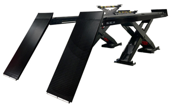 Challenger SX14-ER Surface Mount HD Extended Ramps Scissor Alignment Lift Package 14,000 lbs