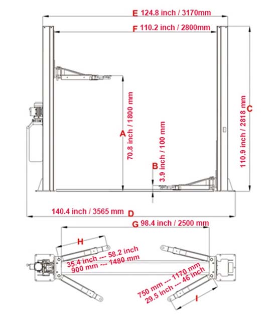 Katool KT-H105 Specifications Diagram