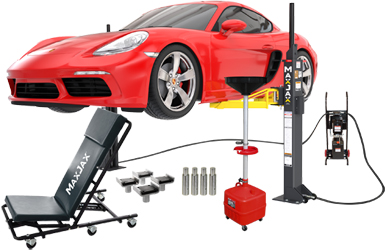 MaxJax® M7K Portable Two Post Garage Lift Ultimate Package - 5175572