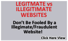 Legitimate vs Illegitimate websites
