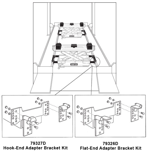 Norco 79326D - 79327D Adapter Bracket Kits for 79324F Rolling Lift Bridge