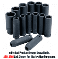 ATD Tools 1/2" Drive 17mm 6-Point Deep Metric Impact Socket ATD-4317