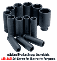 ATD Tools 1/2" Drive 18mm 6-Point Deep Metric Impact Socket ATD-4318