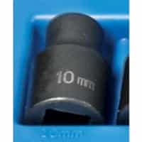 Grey Pneumatic 1/2" Drive 10mm 12 Point Metric Impact Socket GRE2110M