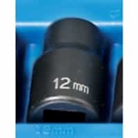 Grey Pneumatic 1/2" Drive 12mm 12 Point Metric Impact Socket GRE2112M