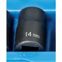 Grey Pneumatic 1/2" Drive 14mm 12 Point Metric Impact Socket GRE2114M