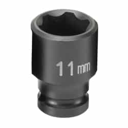 Grey Pneumatic 1/4" Drive 11mm 6 Point Metric Impact Socket GRE911MS
