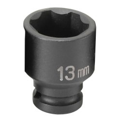 Grey Pneumatic 1/4" Drive 13mm 6 Point Metric Impact Socket GRE913MS